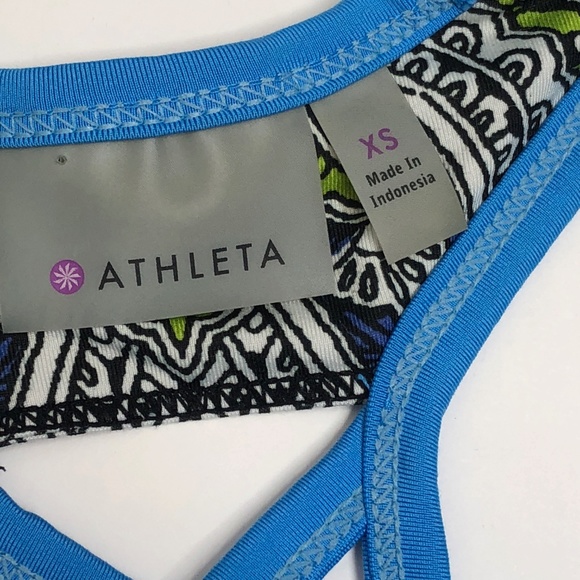 Athleta Tic Tac Toe Paisley Tank Top Green - Picture 6 of 8